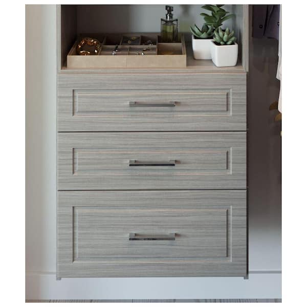 Closet Evolution GR66 25 in. W Rustic Grey Modern Raised Premier Wood Closet System - 3