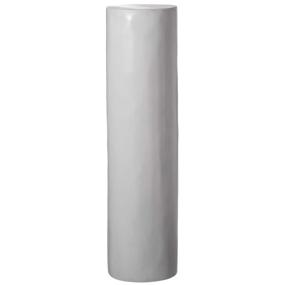 Tall White Fiberglass Cylinder Pedestal Stand for Floral Arrangements