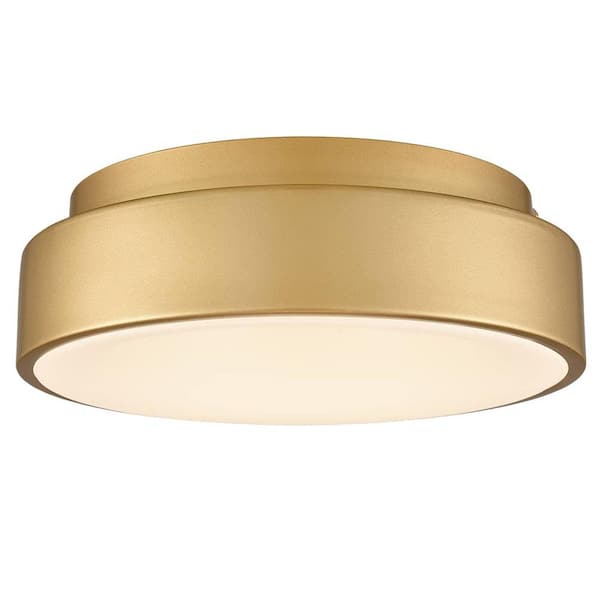 CLAXY 12.99 in. 0-Light Gold Flush Mount with No Glass Shade and No Light Bulb Type Included (1-Pack)