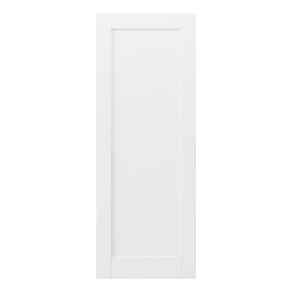 28 in. x 96 in. Panled Blank Solid Core White Primed MDF Wood Interior Door Slab