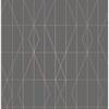 Brewster LeVeque Charcoal Deco Diamond Geo Strippable Roll (Covers 56.4 sq. ft.) UW24788