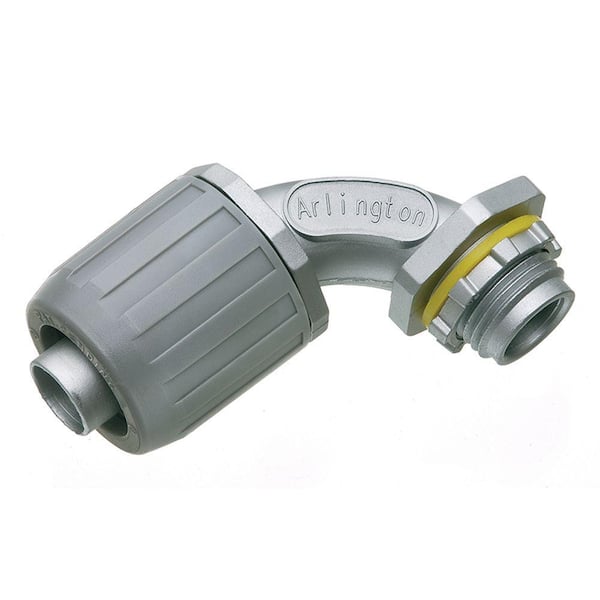 Arlington Industries SNAP2IT 1/2 in. 90-Degree Liquid-Tight Push-On Connector (Single Pack)