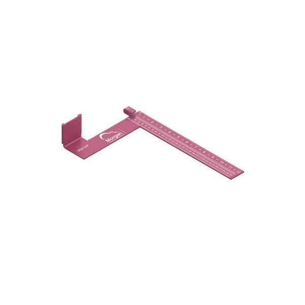 Morgan Square 12 in. Pink Aluminum Square Carpenter's Square with Tape Measure Clip and Centerline Marking 1-Pack