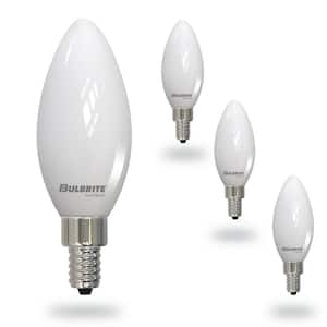 5-Watt B11 LED Light Bulbs Warm Dimming 3000K (Soft White) - 1800K (Candlelight) 500 Lumens (4-Pack)