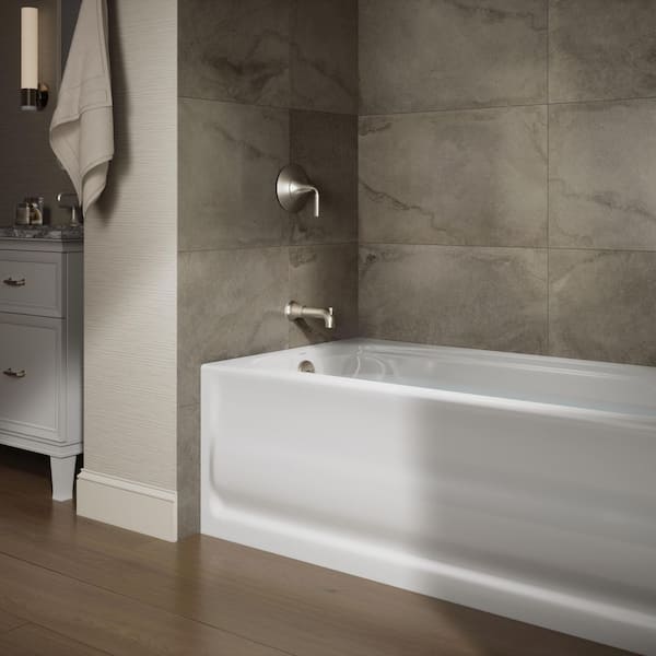 Bancroft 60 in. x 32 in. Soaking Bathtub with Left-Hand Drain in White