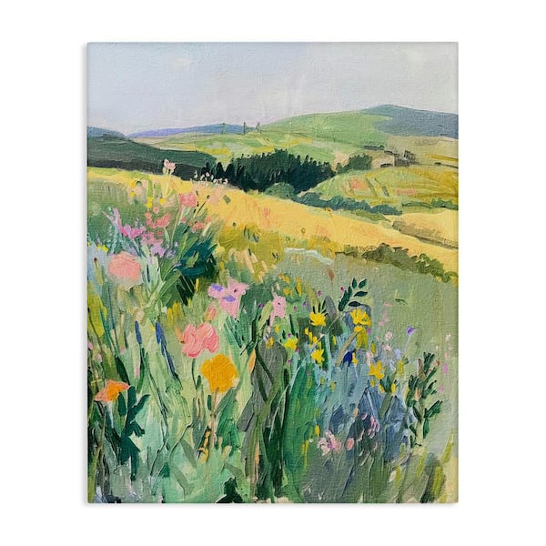 Pastel Landscape Hills by RileyB Unframed Nature Graphic Art Print 40 in. x 30 in.