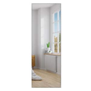 15 in. W x 43 in. H Glass Silvery Wall Mounted Frameless Full Length Mirror
