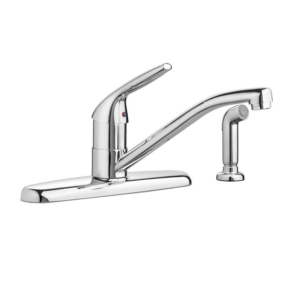 Colony Choice Single-Handle Standard Kitchen Faucet with Side Sprayer with 2.2 gpm in Polished Chrome -  American Standard, 4175701.002