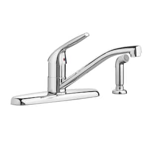 Colony Choice Single-Handle Standard Kitchen Faucet with Side Sprayer with 2.2 gpm in Polished Chrome
