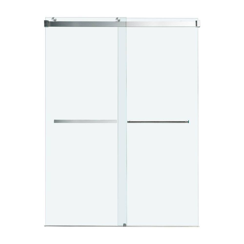 56-60 in. W x 72 in. H Double Sliding Semi-Frameless Shower Door in Chrome with 1/4 in. Clear Glass price history on PriceWatchPro