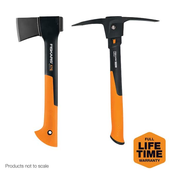 Fiskars 1.5 Ibs. 14 in. Hatchet and Pick Axe with 14 in. Handle (2-Piece)