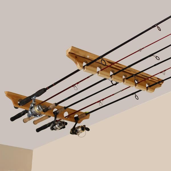 Rush Creek Creations 2-Piece 6 Fishing Rod Storage Wall Mount Rack Easy  Installation 37-0019 - The Home Depot
