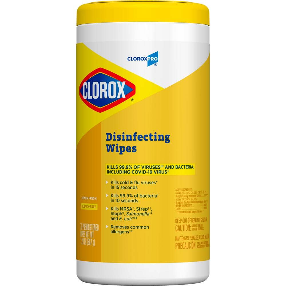 CloroxPro Disinfecting Wipes, Healthcare Cleaning and Industrial Cleaning,  Clorox Disinfectant, Bleach Free Cleaning Wipes, Fresh Scent, 75 Count 