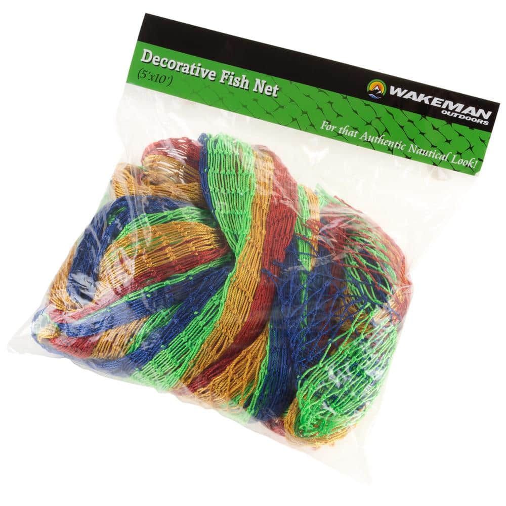 Wakeman Outdoors Fishing Net Decoration in Rainbow Colors HW5000015 - The  Home Depot