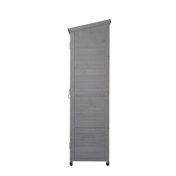 3 ft. W x 6 ft. D Wood Shed Tall Vertical Tool Cabinet with Double
