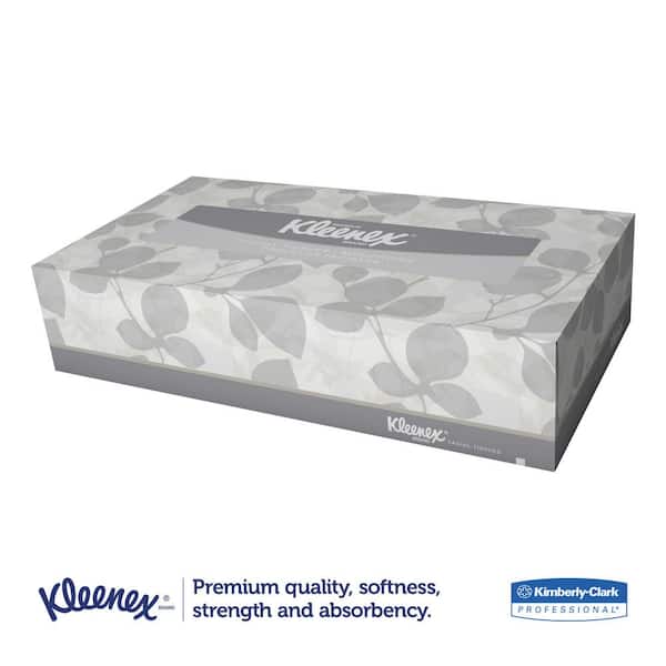 KIMBERLY-CLARK PROFESSIONAL* KLEENEX White Facial Tissue Includes 48 boxes of 65 facial tissues each. 2-Ply 