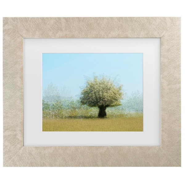 Trademark Fine Art Katarina Holmstrom Tree with Flowers Matted Framed Photography Wall Art 14.5 in. x 17.5 in.