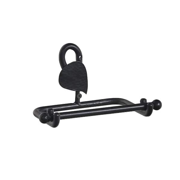 Hammered Leaf Wall Mount Black Finish Toilet Paper Holder