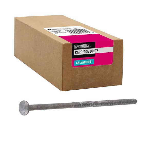 Everbilt 3/8 in.-16 x 10 in. Galvanized Carriage Bolt (15-Pack)
