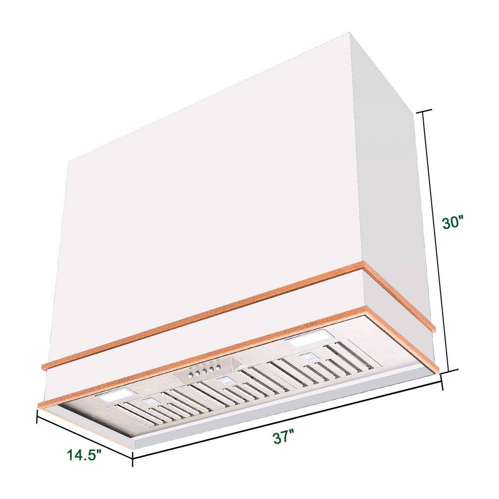 Akicon 36" Black and Copper Stainless Steel Wall Mounted Range Hood