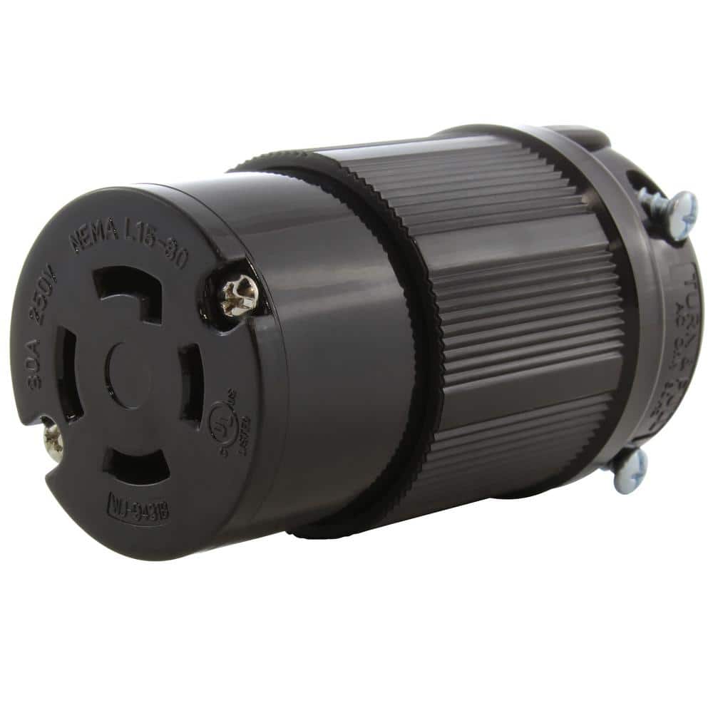 NEMA 3-Phase 30 Amp 250-Volt 4-Prong Locking Female Connector UL C-UL Appro