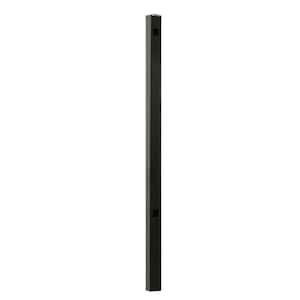 Beechmont Heavy-Duty 2-1/2 in. x 2-1/2 in. x 5-7/8 ft. Pewter Aluminum Fence End Post