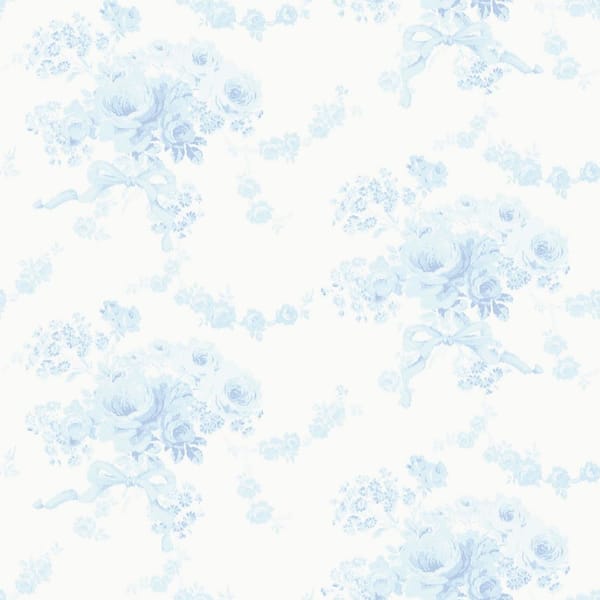 Champagne Harbor Powdered Blue Peel and Stick Wallpaper
