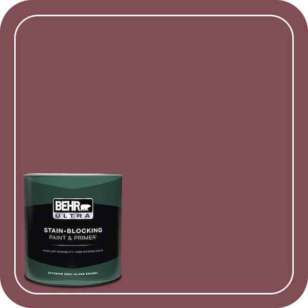 BEHR ULTRA 1 qt. Home Decorators Collection #HDC-SP14-11 Rouge Charm Semi-Gloss Enamel Exterior Paint & Primer