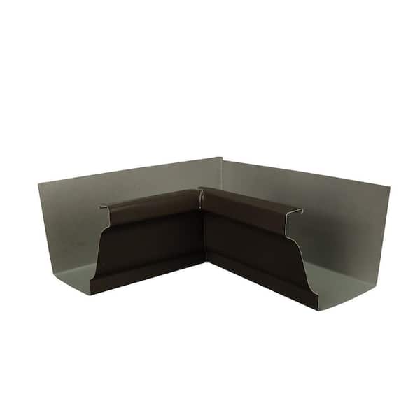 Amerimax Home Products 5 in. Dark Bronze Aluminum K-Style Inside Gutter Miter