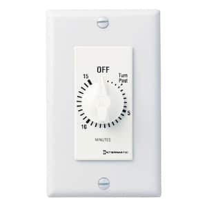 20 Amp 15-Minute Spring Wound In-Wall Timer - White