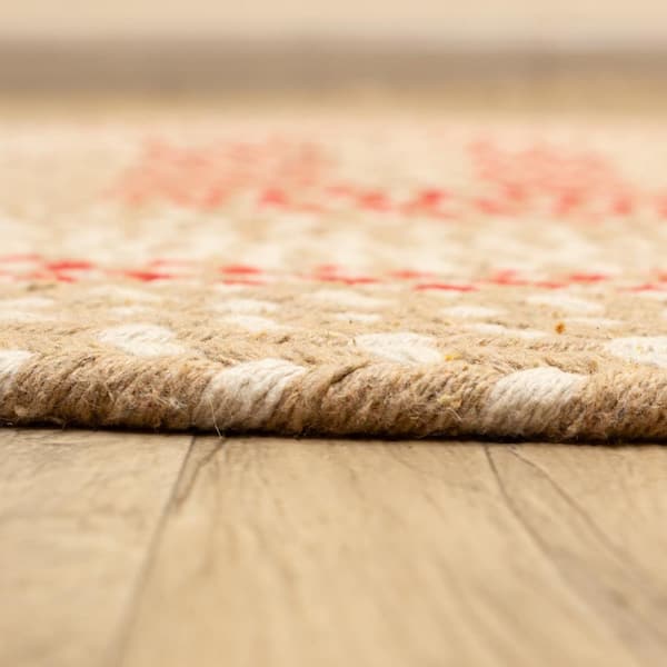 Plymouth Earthtone Taupe Braided Rug Cotton Country Casual