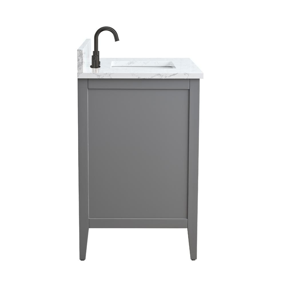 Cashmere Gray 36" Single Sink Bathroom Vanity with Marble Top