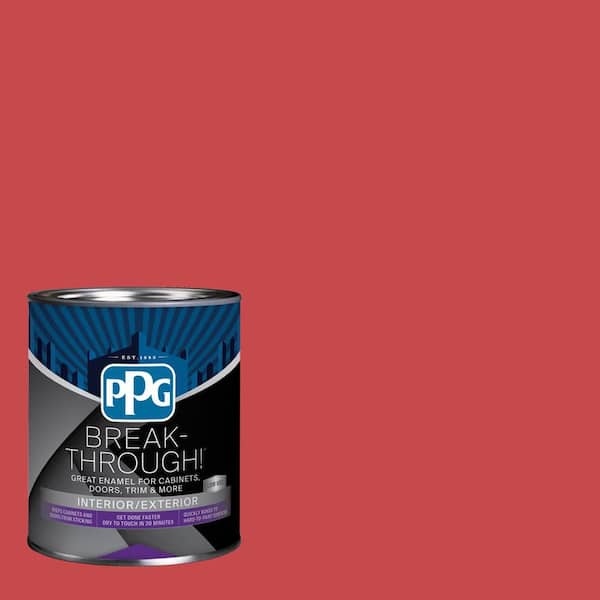 1 qt. PPG1188-7 Burnt Red Satin Door, Trim & Cabinet Paint