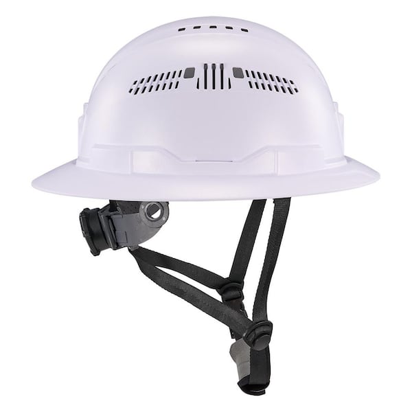 Skullerz Vented Full Brim White Type 2, Class C - Safety Helmet