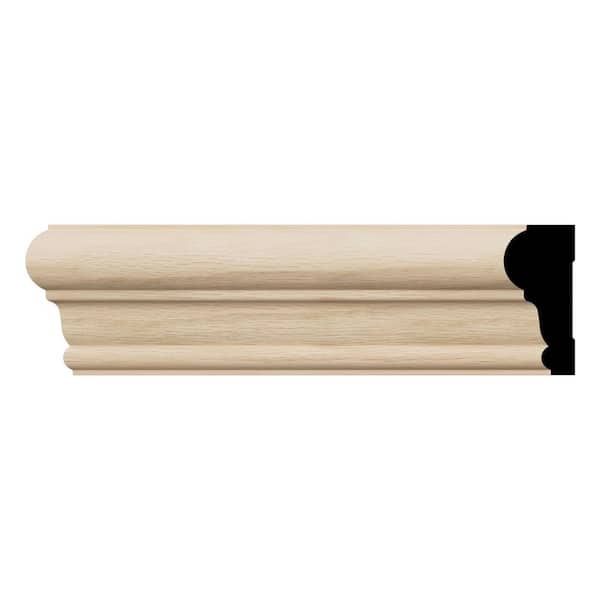 WM392 1 in. D x 2.38 in. W x 96 in. L Wood (White Oak) Chair Rail Moulding