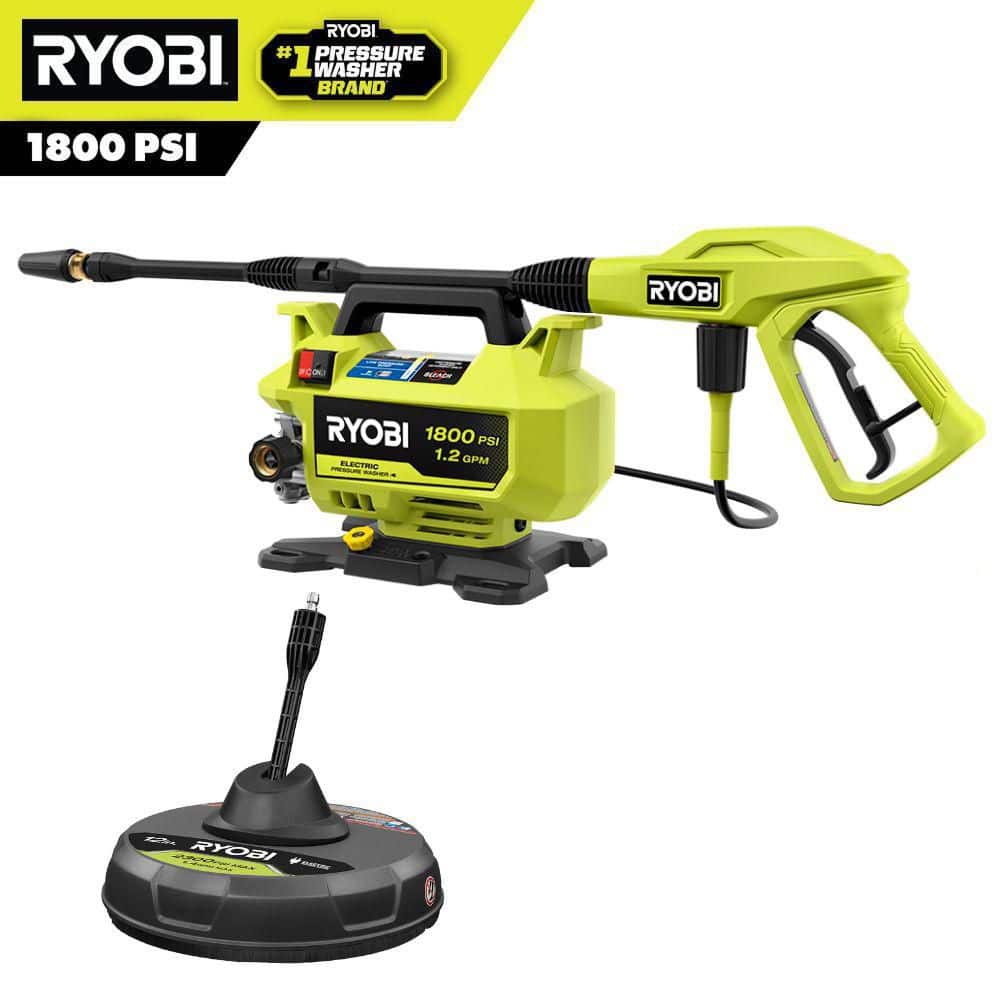 1800 PSI 1.2 GPM Cold Water Electric Pressure Washer with Surface Cleaner price history on PriceWatchPro