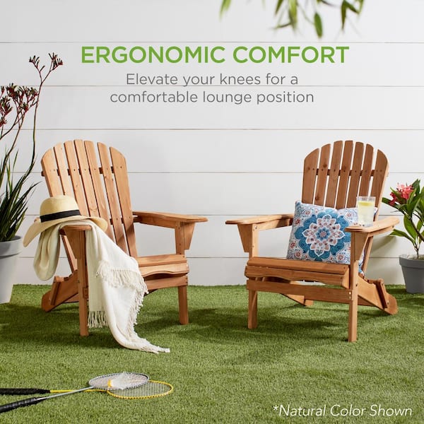 Best Choice Products Blue Folding Wood Outdoor Adirondack