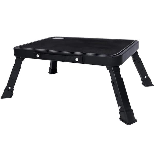 Unbranded Adjustable 3 Levels Folding Step Stool for Adults and Seniors Sturdy Metal with 350 lbs. Capacity Safe for Multiple Uses