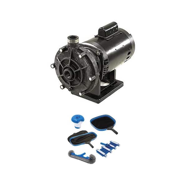 Booster Pump for Pressure Pool Vacuums and PLSHD Manual Cleaning Kit for In-Ground Pools
