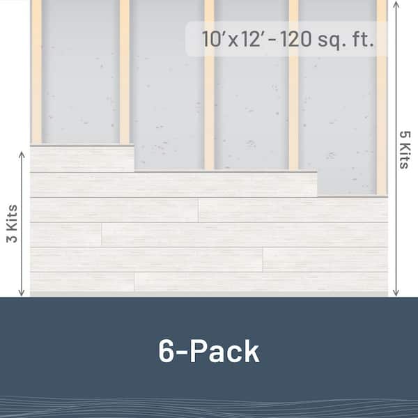 Edge - 1 in. x 8 in. x 8 ft. Barn Wood White Pine Shiplap Board (6-Pack)