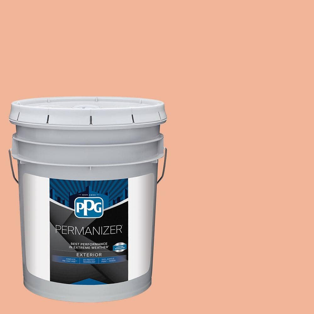 5 gal. PPG1195-4 Crab Bisque Flat Exterior Paint -  PERMANIZER, PPG1195-4PZ-05F