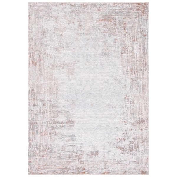 SAFAVIEH Marmara Beige/Blue Rust 5 ft. x 8 ft. Solid Abstract Area Rug