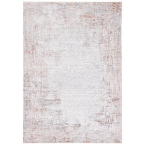 Marmara Beige/Blue Rust 8 ft. x 10 ft. Solid Abstract Area Rug