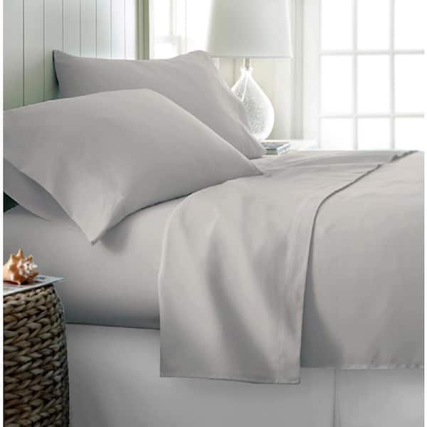 CONTEXT Solid Gray 2-Piece Microfiber Ultra Soft Twin Size Duvet Covers
