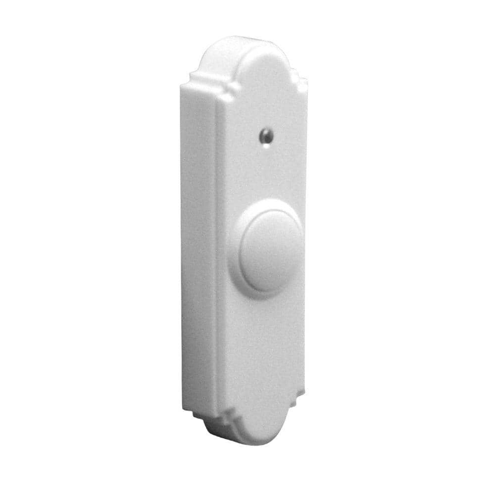 UPC 853009001925 product image for Wireless Battery Operated Doorbell Push Button in White | upcitemdb.com