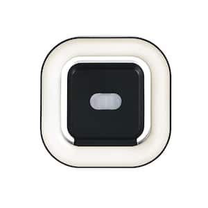3.5 in. Plug-In Indoor Square LED Motion Sensor Automatic Dusk to Dawn Black Night Light