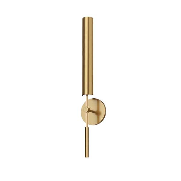 Astrid 25-in 1 Light 5-Watt Metal Shade/Vintage Brass Integrated LED Vanity Light