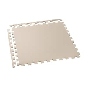 Sand 24 in. W x 24 in. L x 3/8 in.Thick Multipurpose EVA Foam Exercise/Gym Tiles (4 Tiles/Pack) (16 sq. ft.)