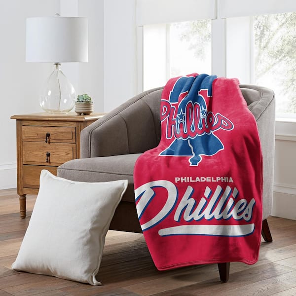 Newest Philadelphia Phillies MLB Plush Raschel Logo Throw Blanket