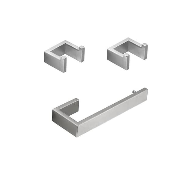ATKING Wall Mounted 3-Piece Bath Hardware Set with Hand Towel Holder Towel Hooks in Stainless Steel Brushed Nickel